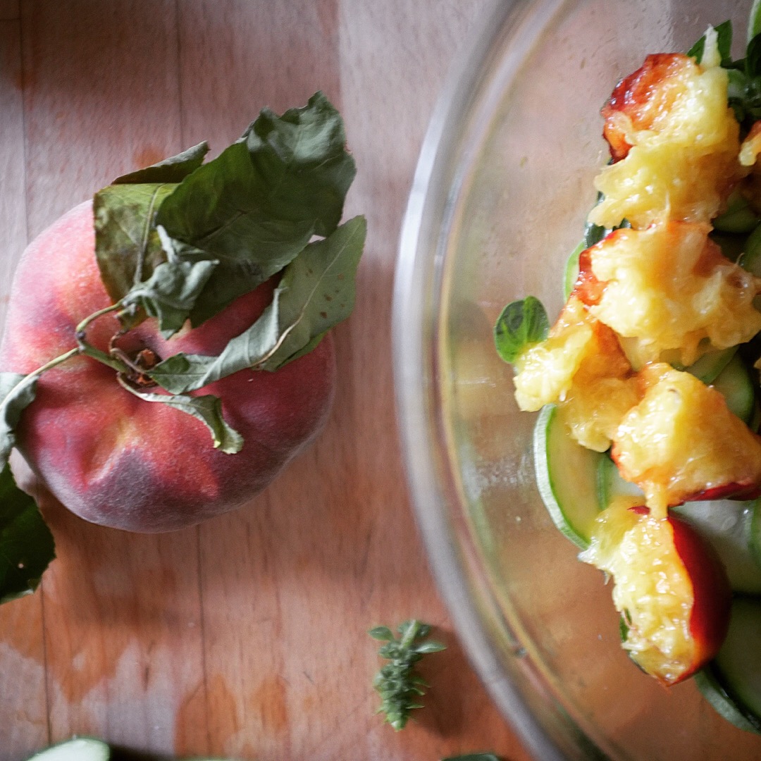 Summer Courgette & Peach Salad